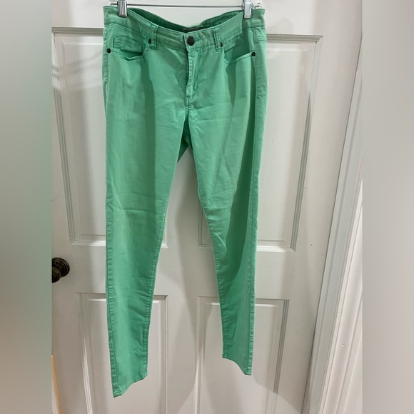 Scarlet Boulevard Mint Green skinny jeans size 29 - Picture 1 of 7